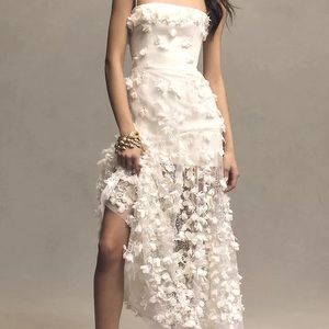 Helsi Audrey Square-Neck Floral Applique Sheer Dress. Never worn. Stunning!